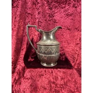 Antique Decor - Thai Silver Decanter with Handle - Floral Geometric Designs
